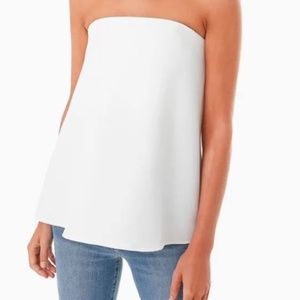 NWT Strapless Ivory Crepe Marin Top